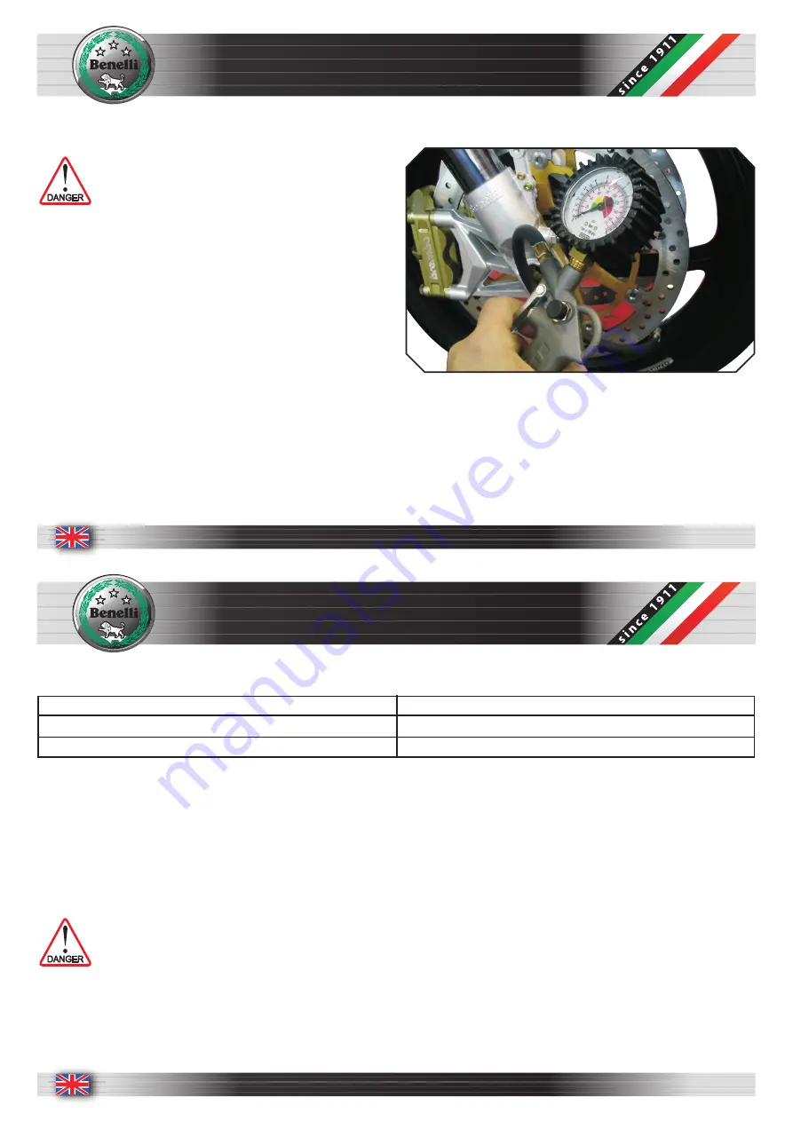 Benelli Tornado Naked Tre 1130 Owner'S Manual Download Page 39