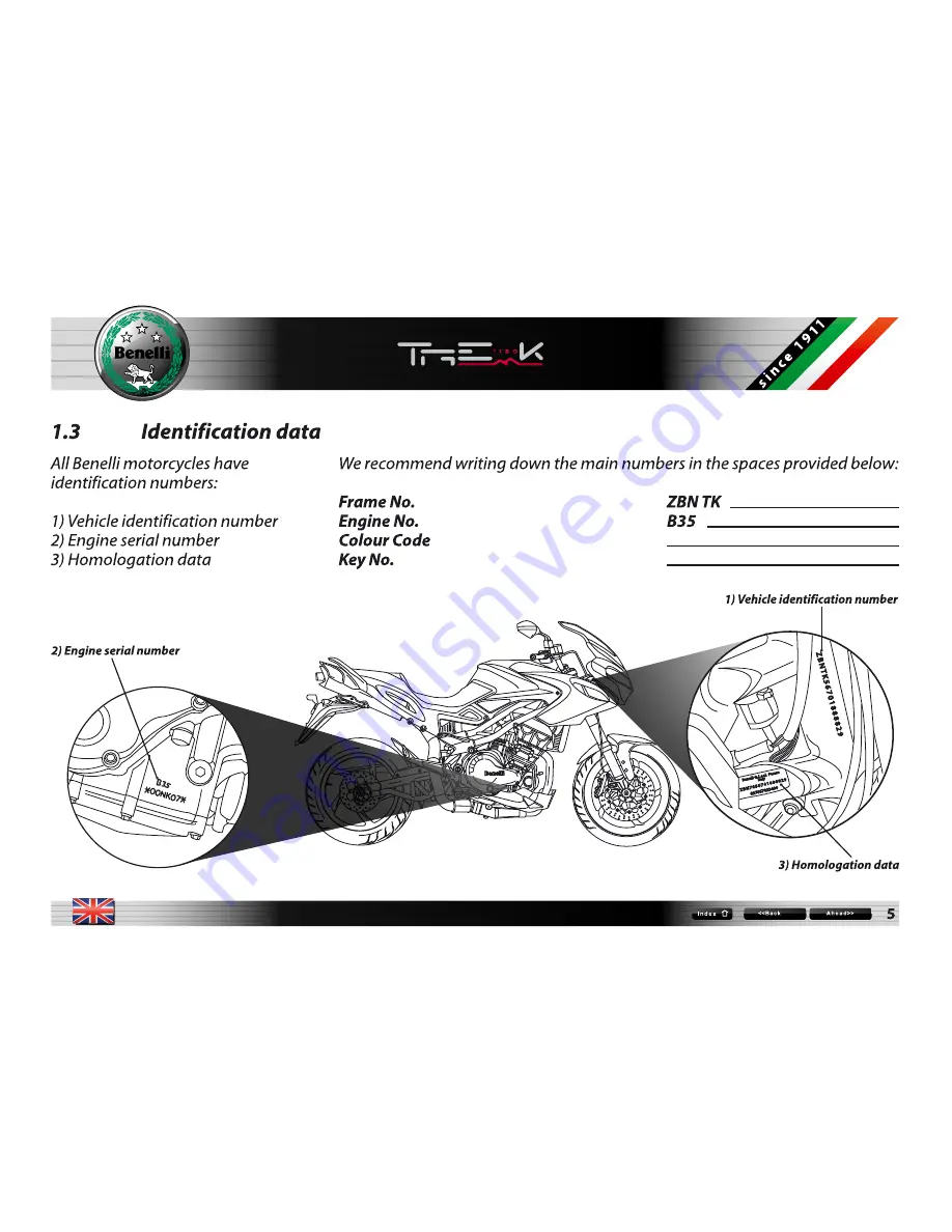 Benelli Tre 1130 K Скачать руководство пользователя страница 9