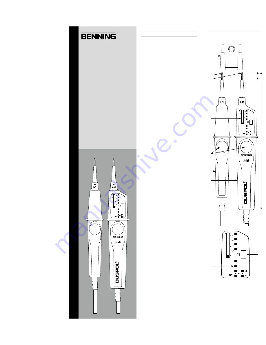 Benning DUSPOL analog Operating Manual Download Page 2