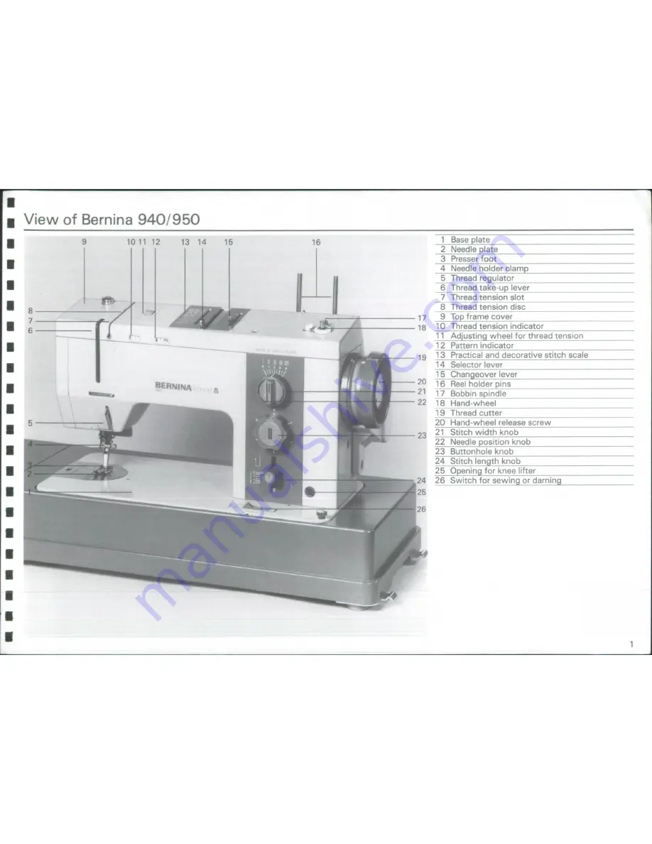 Bernina 950 Industrial Instruction Book Download Page 3