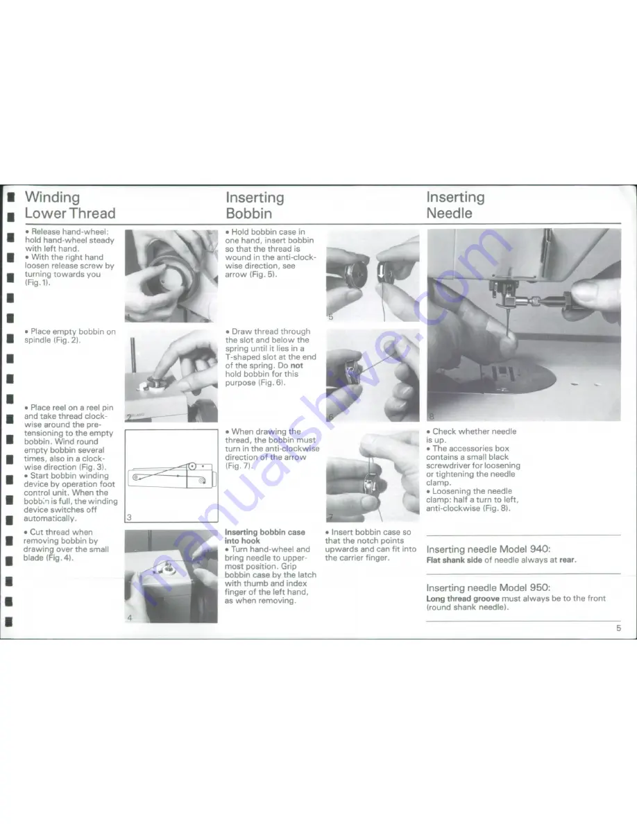 Bernina 950 Industrial Instruction Book Download Page 6