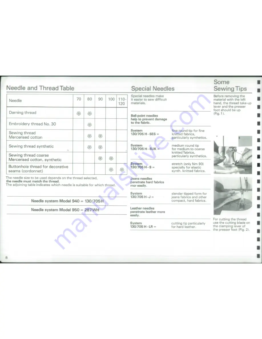 Bernina 950 Industrial Instruction Book Download Page 9