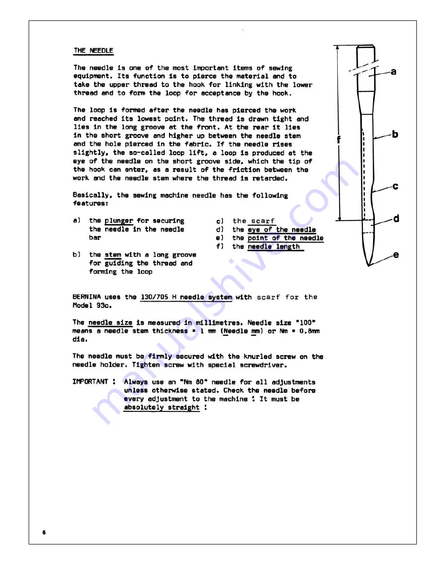 Bernina Record 930 Electronic Service Manual Download Page 7