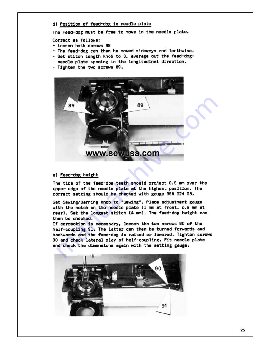 Bernina Record 930 Electronic Service Manual Download Page 26