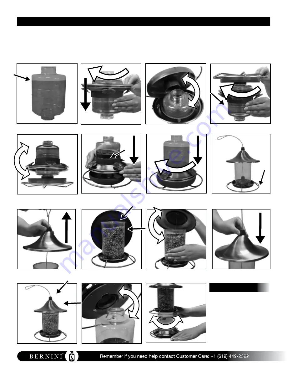 Bernini 2-in-1 Hummingbird & Bird Seed Feeder Owner'S Manual Download Page 2