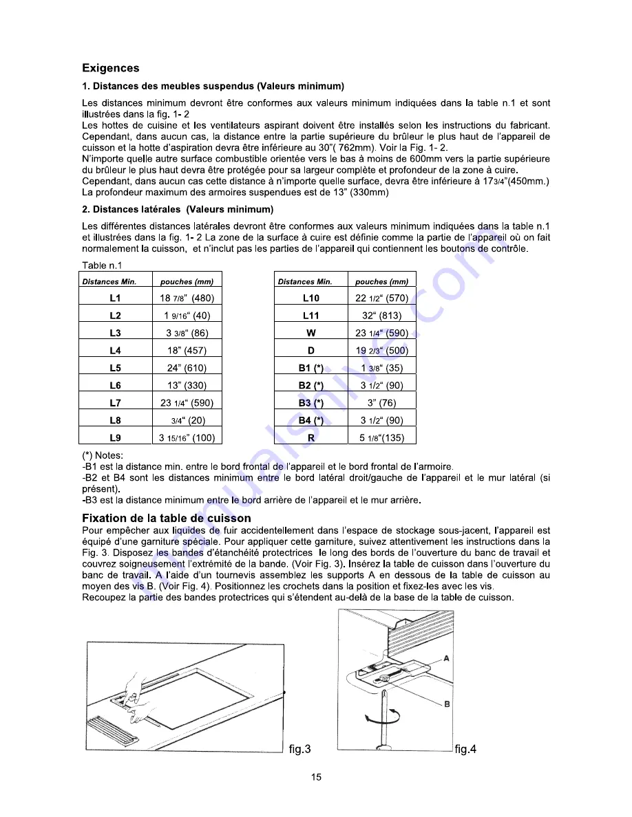 Bertazzoni V24 4 00 X Installation, Service And User Instructions Manual Download Page 15