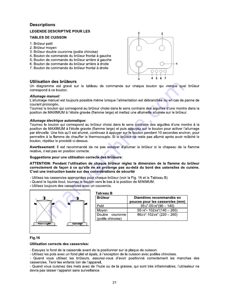 Bertazzoni V24 4 00 X Installation, Service And User Instructions Manual Download Page 21