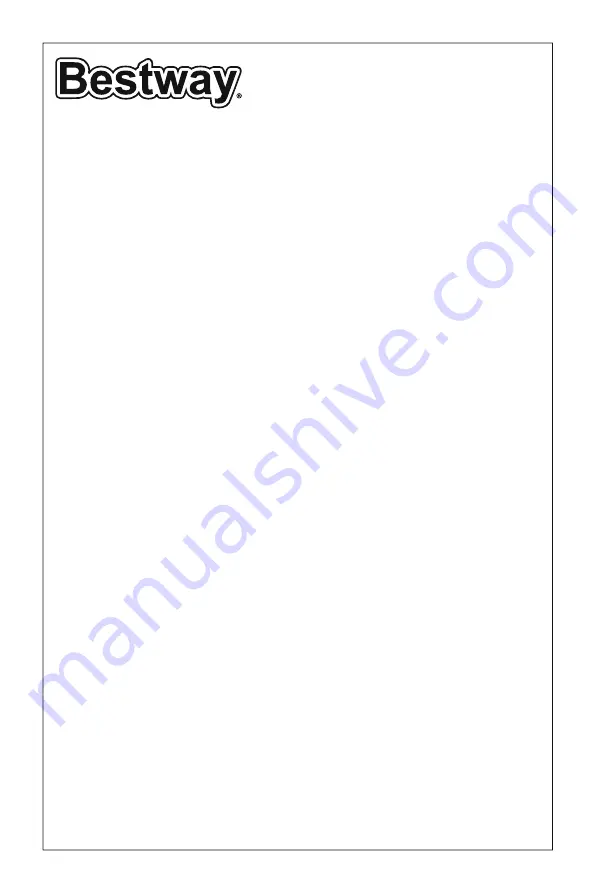 Bestway 52378 Manual Download Page 1