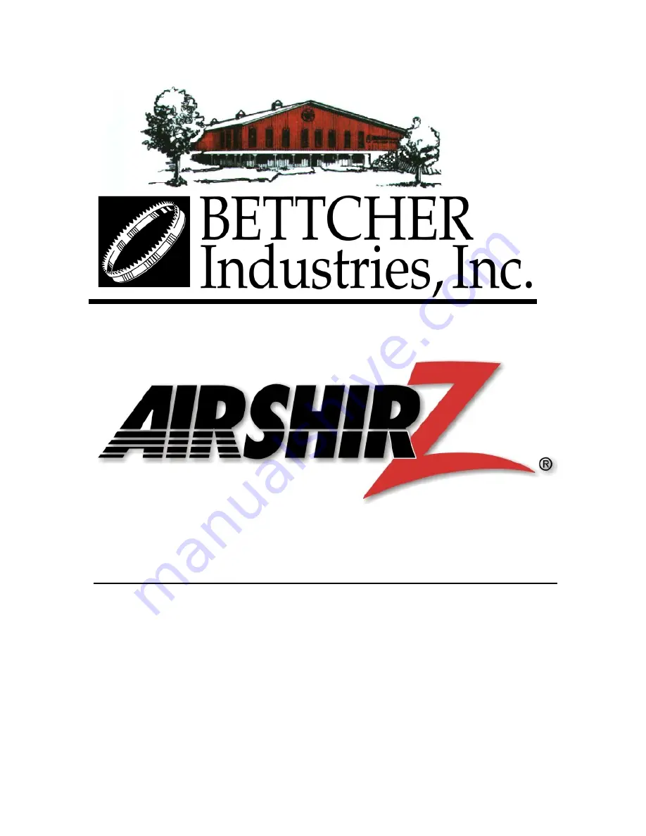 BETTCHER INDUSTRIES AirShirz Operating Instructions And Spare Parts List Download Page 1