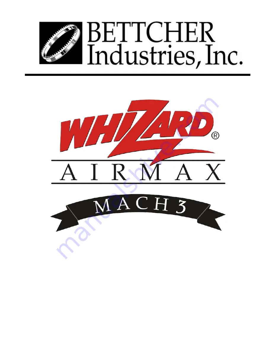 BETTCHER INDUSTRIES Whizard AirMax MACH 3 Скачать руководство пользователя страница 1