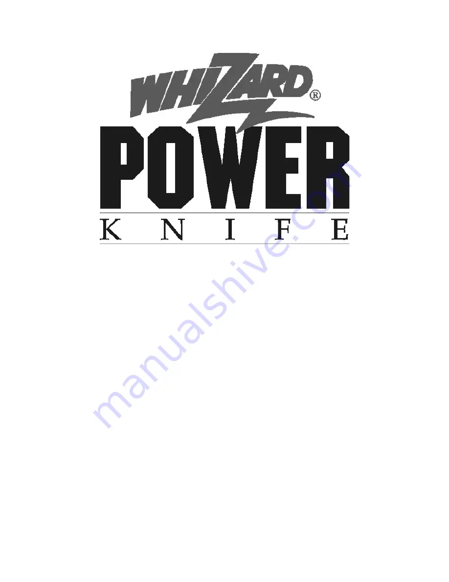 BETTCHER INDUSTRIES Whizard Power Knife 109496 Operator'S Manual Download Page 1