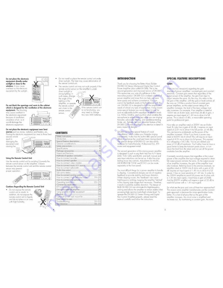 Better Music Builder DX-388 G2 Owner'S Manual Download Page 3