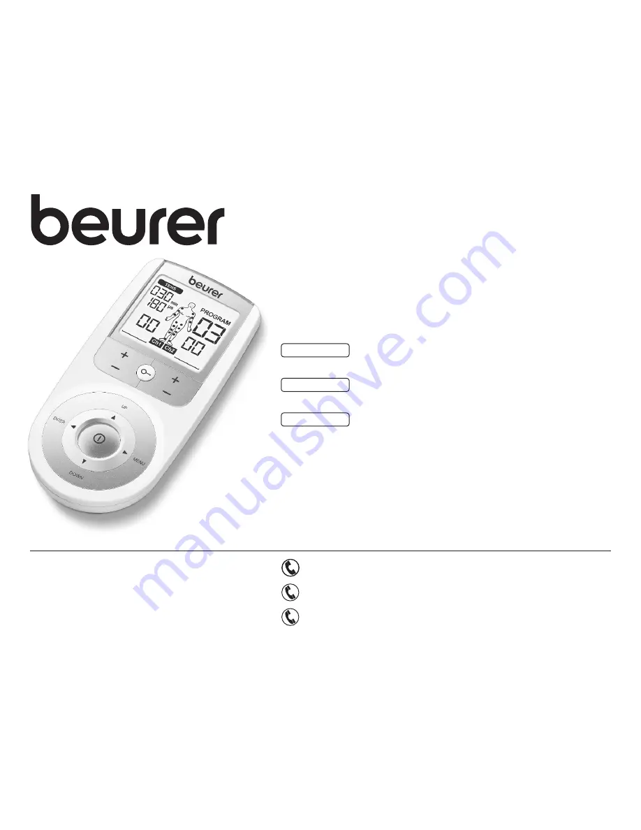 Beurer EM44 Instructions For Use Manual Download Page 1