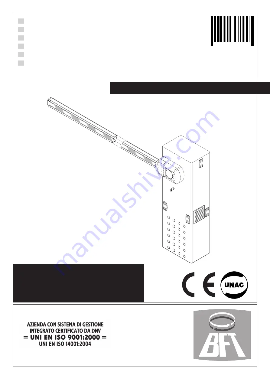 BFT ALPHA BOM Installation And User Manual Download Page 1