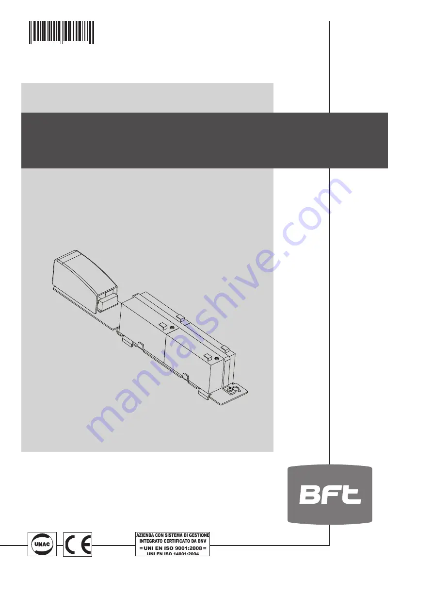 BFT BAT KIT 1 Installation Manual Download Page 1