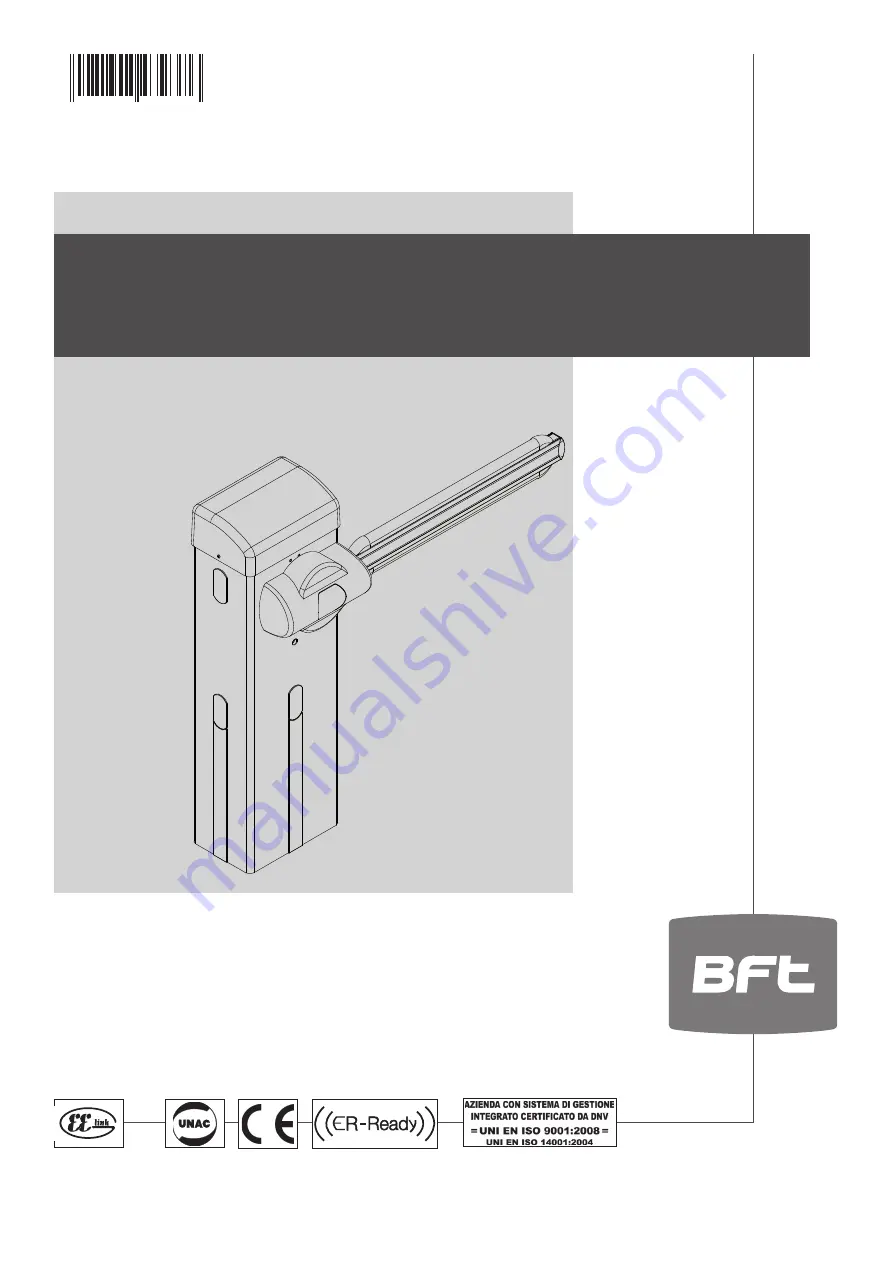 BFT GIOTTO 30 BT Installation And User Manual Download Page 1