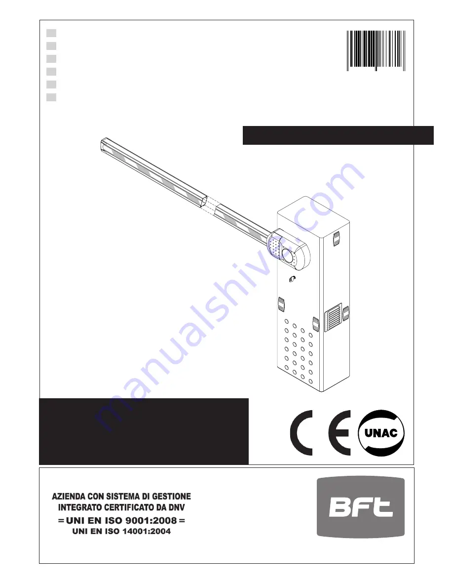 BFT MOOVI 30S Installation And User Manual Download Page 1