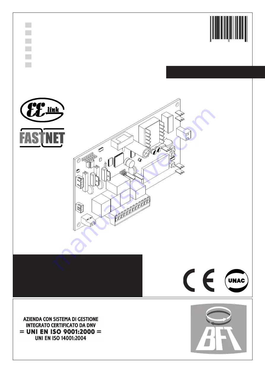 BFT NETTUNO B Installation And User Manual Download Page 1