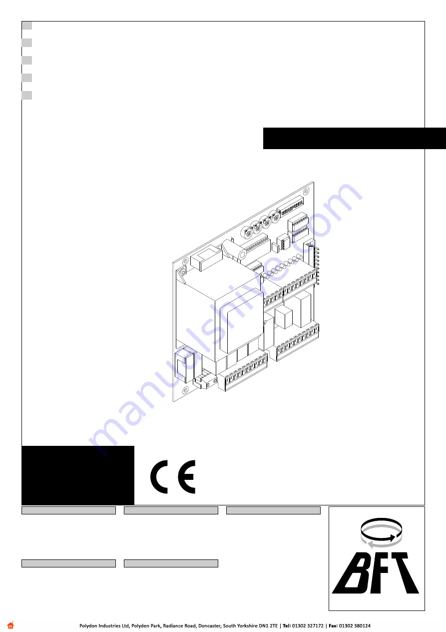 BFT Rigel 4 Скачать руководство пользователя страница 1