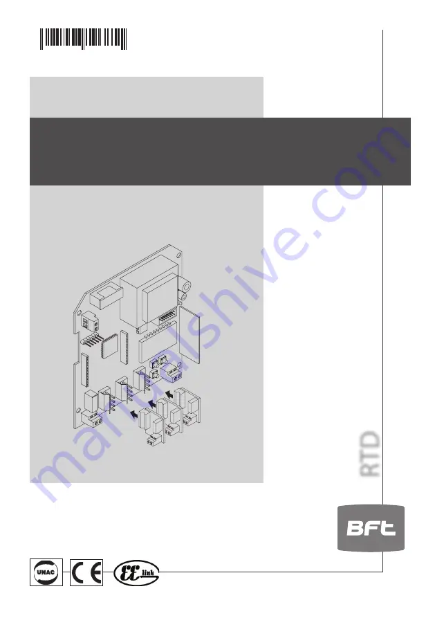 BFT RTD Installation Manual Download Page 1