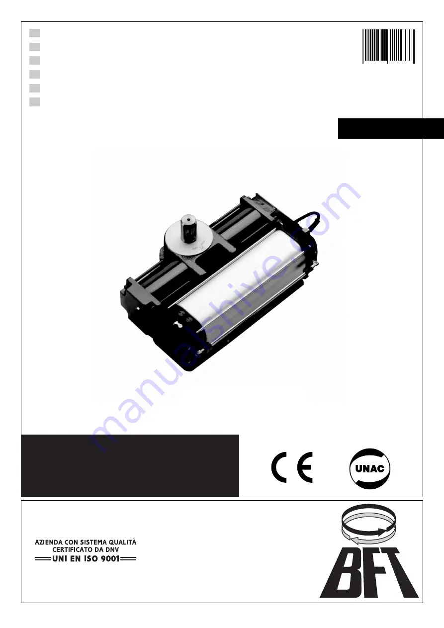 BFT SUB Installation And User Manual Download Page 1