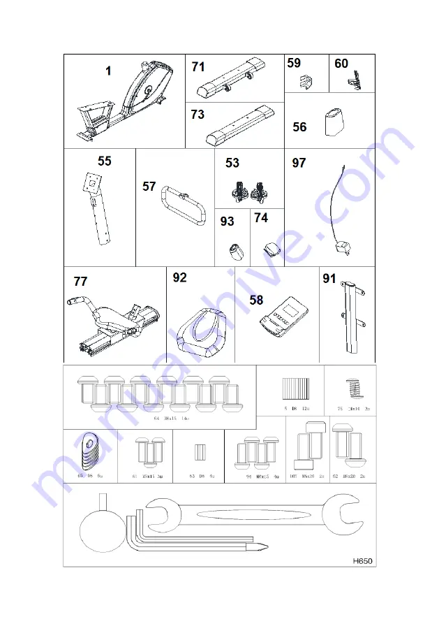 BH FITNESS i.TFR ERGO H650i Instructions For Assembly And Use Download Page 3