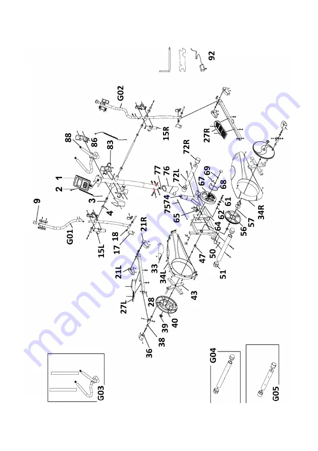 BH FITNESS Lightfit G2336RF Instructions For Assembly And Use Download Page 50