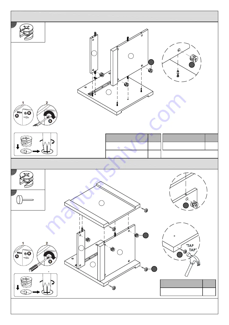 BIG FURNITURE WAREHOUSE LANCASTER LAMP TABLE Assembly Instructions Manual Download Page 7