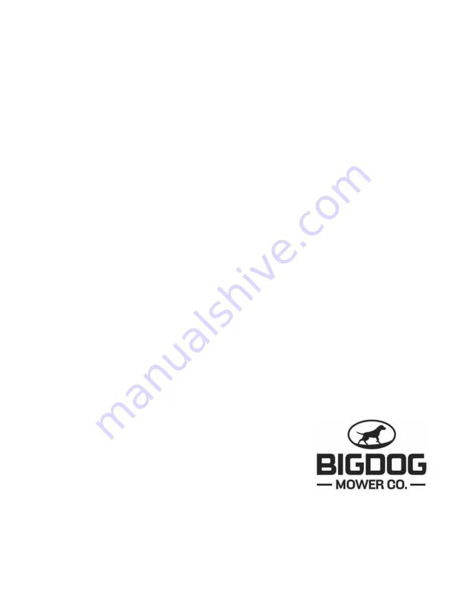 Bigdog Mower Co. ALPHA MPX General Service Manual Download Page 1