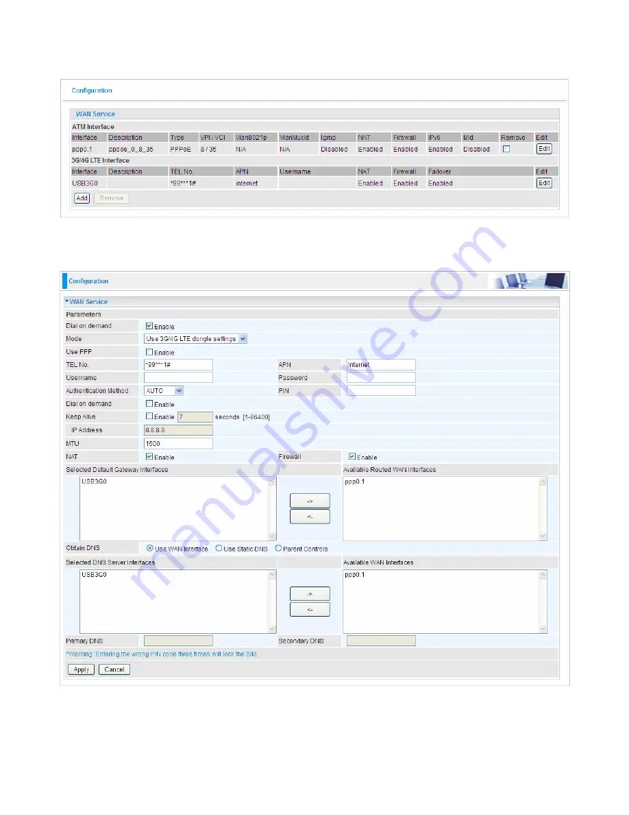 Billion BiPAC 6900AX(L)-2400 User Manual Download Page 130