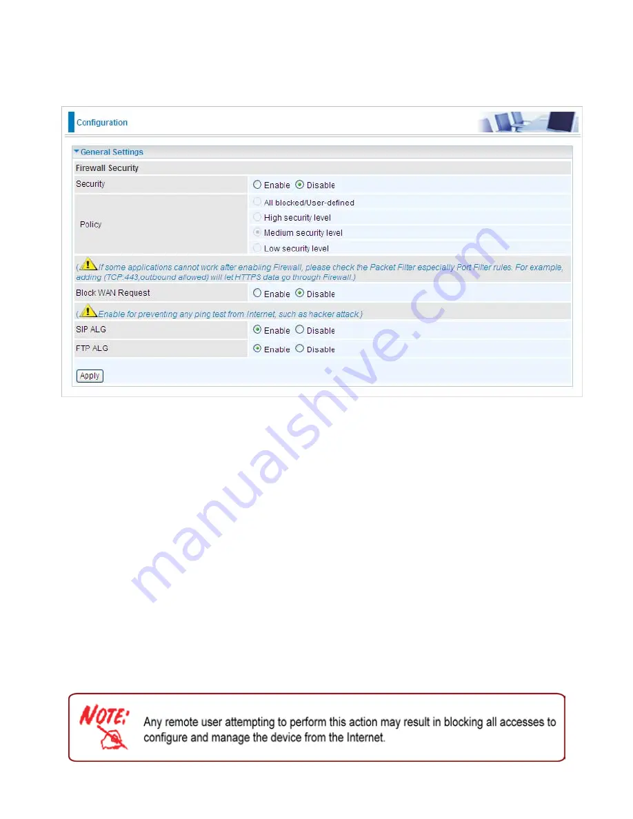 Billion BiPAC 7402GL R4 User Manual Download Page 67