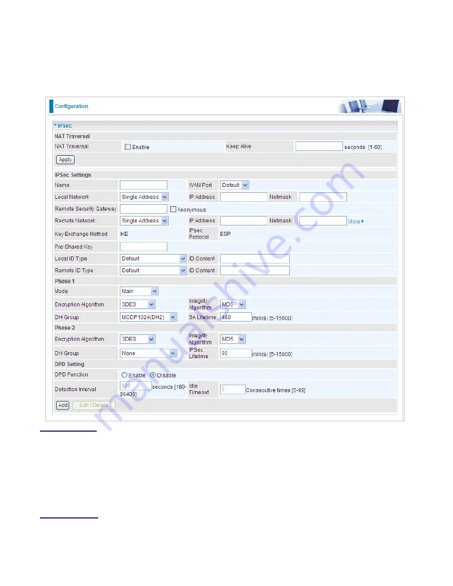 Billion BiPAC 7800GZ User Manual Download Page 137