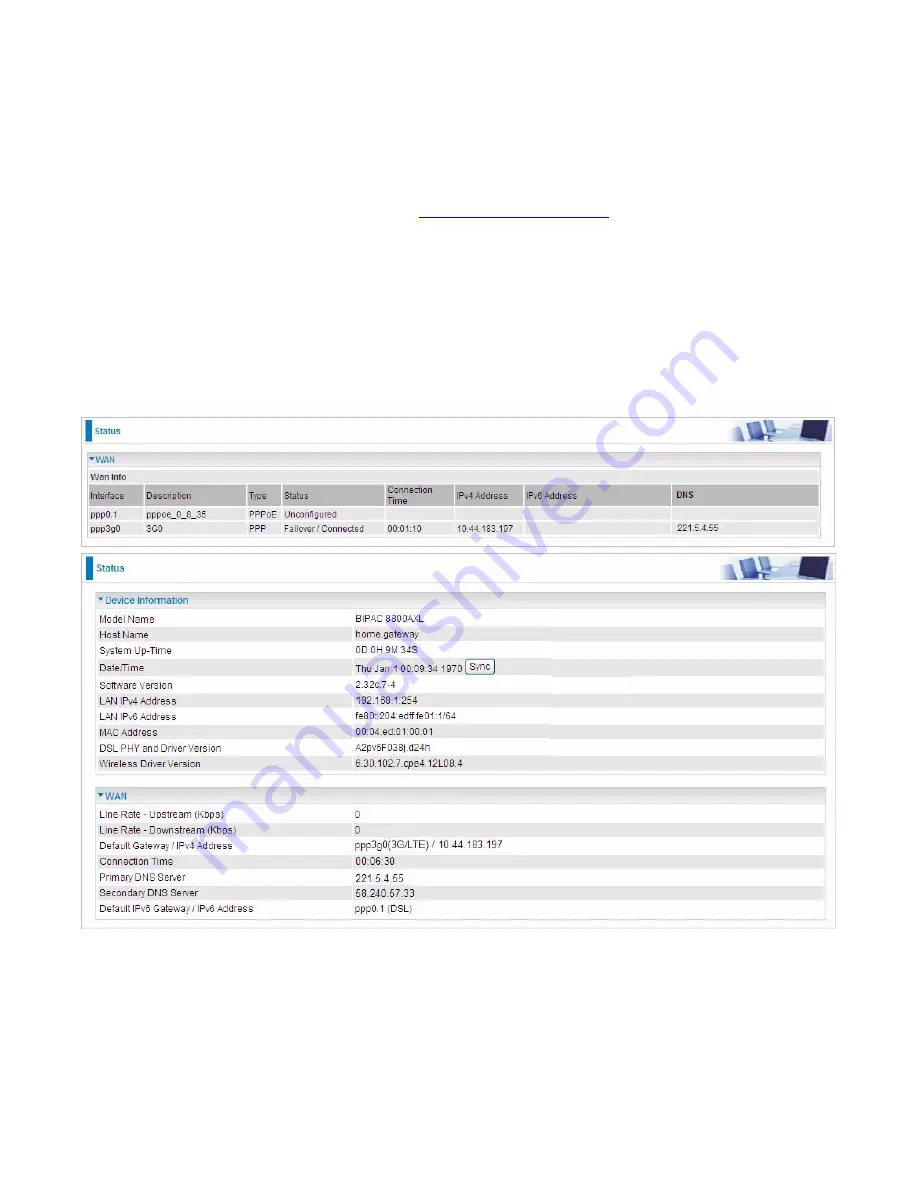 Billion BiPAC 8800AXL User Manual Download Page 130