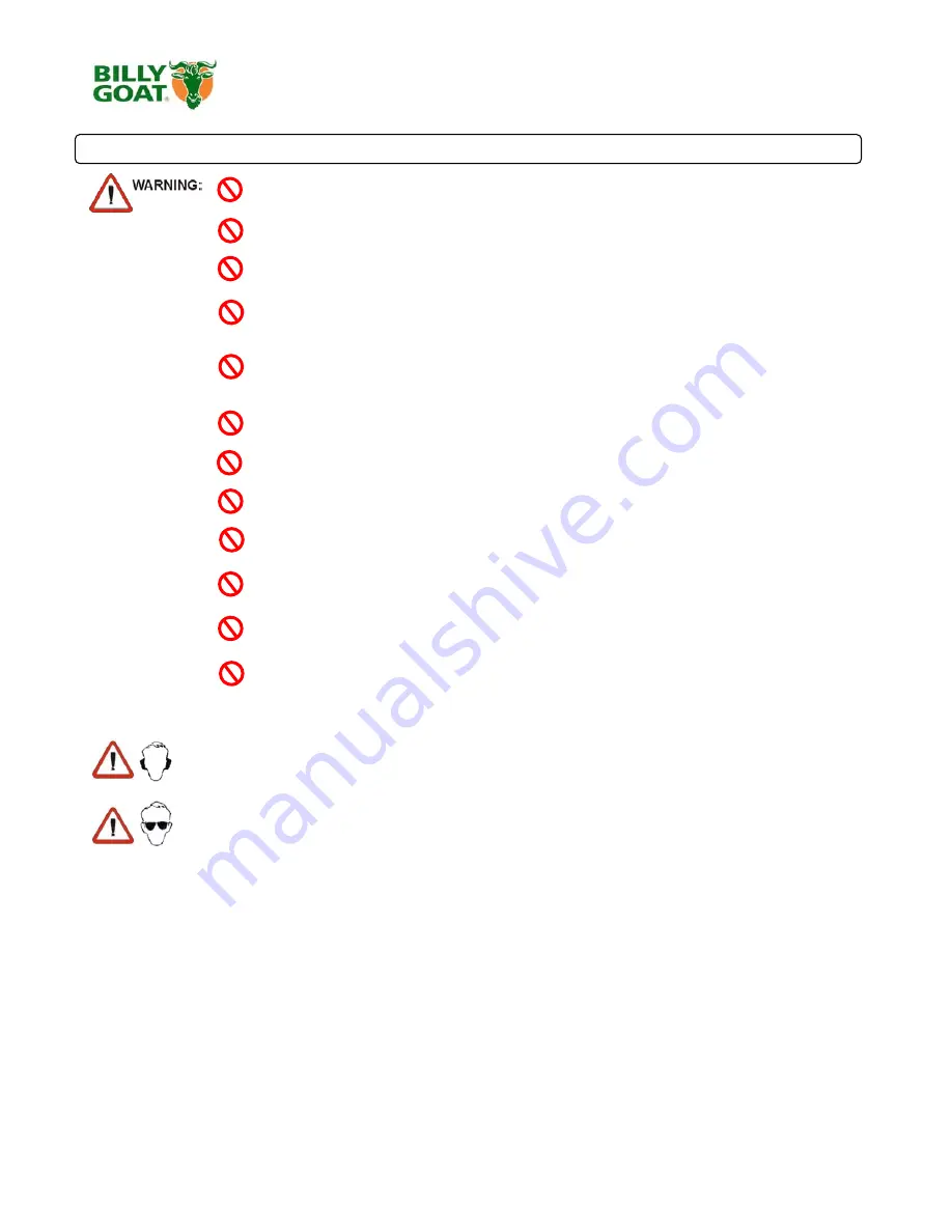 Billy Goat MV650H PUSH Owner'S Manual Download Page 12