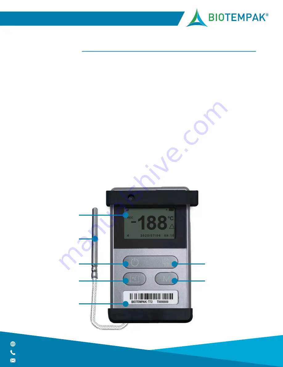 BioTempak BTP 72 Real Time User Manual Download Page 3