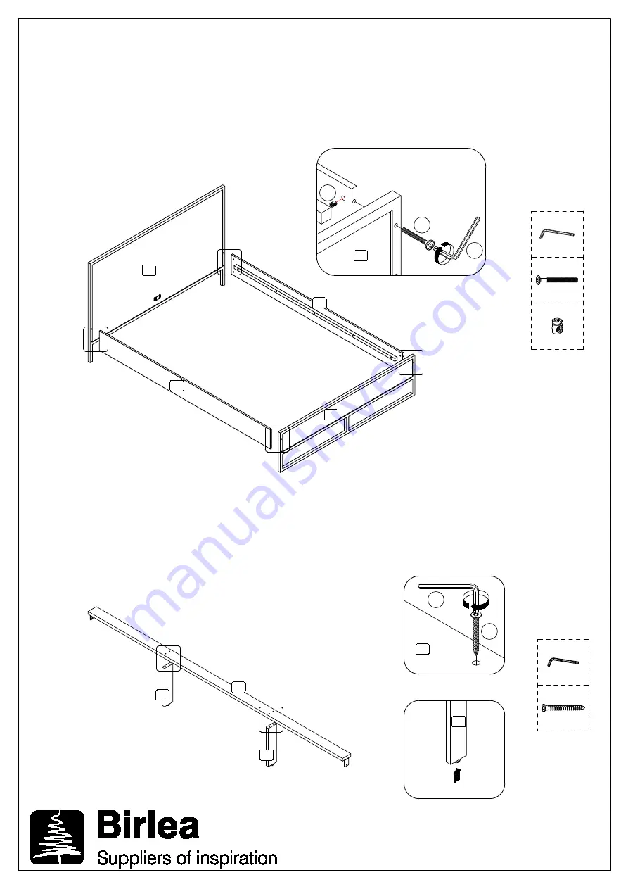 Birlea 135CM HOUSTON BED Assembly Instructions Download Page 4