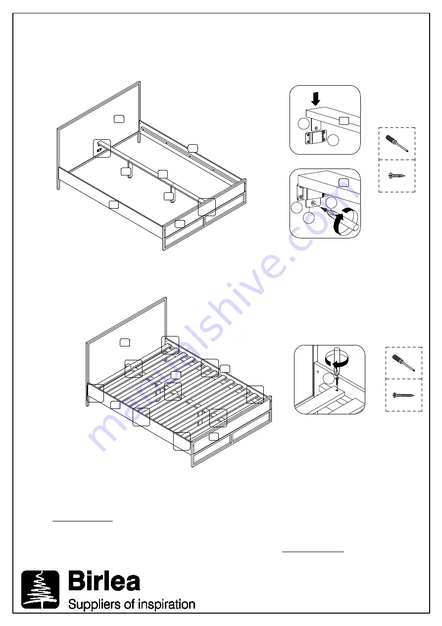 Birlea 135CM HOUSTON BED Скачать руководство пользователя страница 5