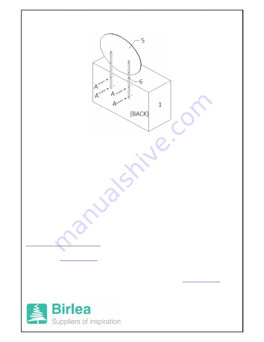 Birlea AZTEC 4 DRAWER DRESSER & MIRROR SET Assembly Instructions Download Page 4