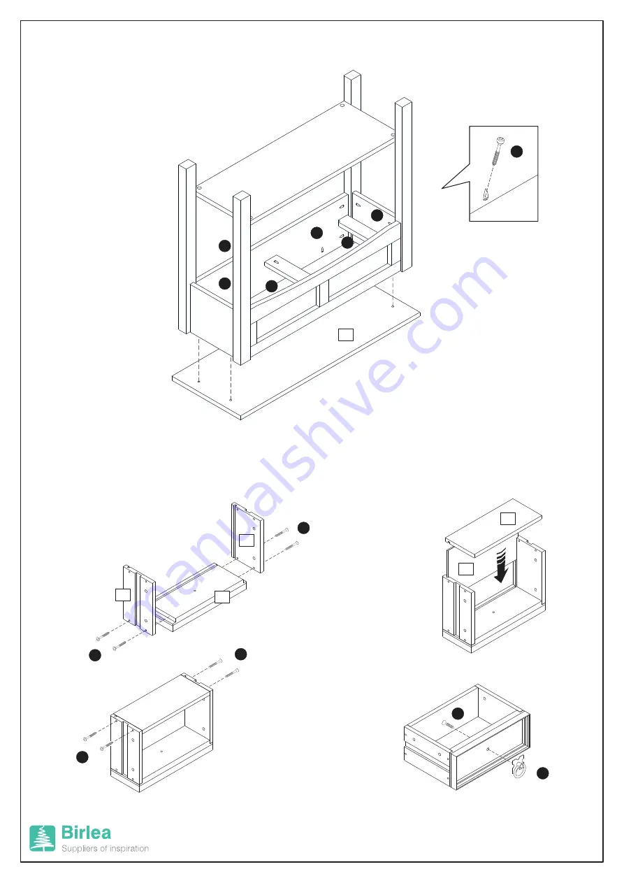 Birlea Corona 2 Drawer With Shelf Console Table Скачать руководство пользователя страница 7