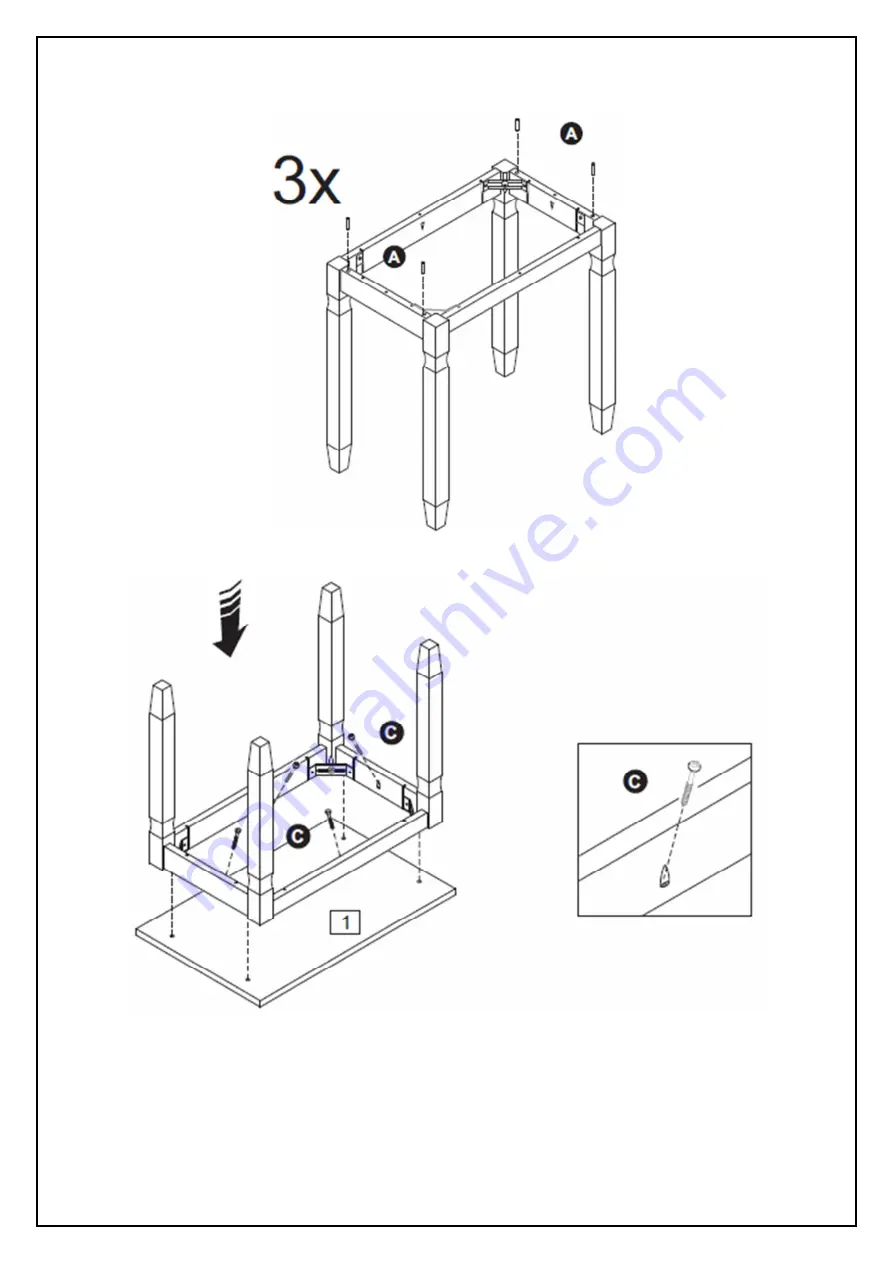 Birlea CORONA NEST OF TABLES Assembly Instructions Manual Download Page 5