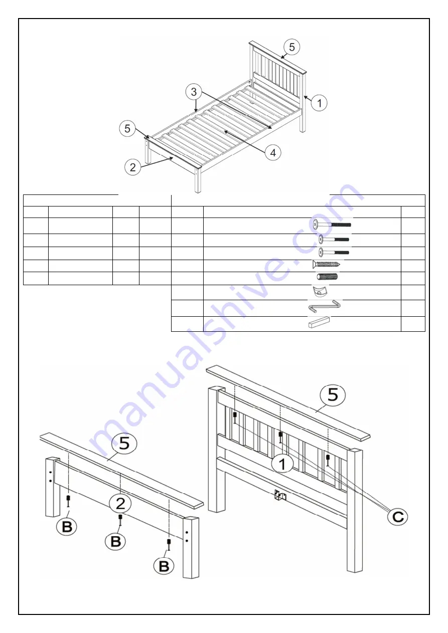 Birlea DENVER 3' BED PINE Скачать руководство пользователя страница 2