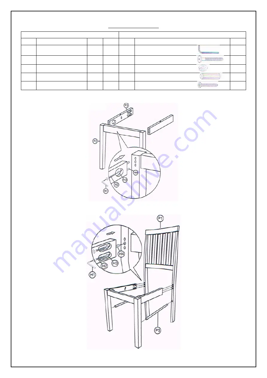 Birlea Drop Leaf Dining Set Assembly Instructions Download Page 3