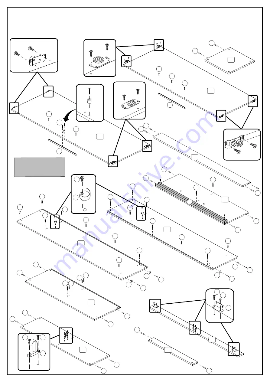 Birlea LYNX 2 DOOR SLIDING ROBE WITH MIRRIOR Assembly Instructions Manual Download Page 5