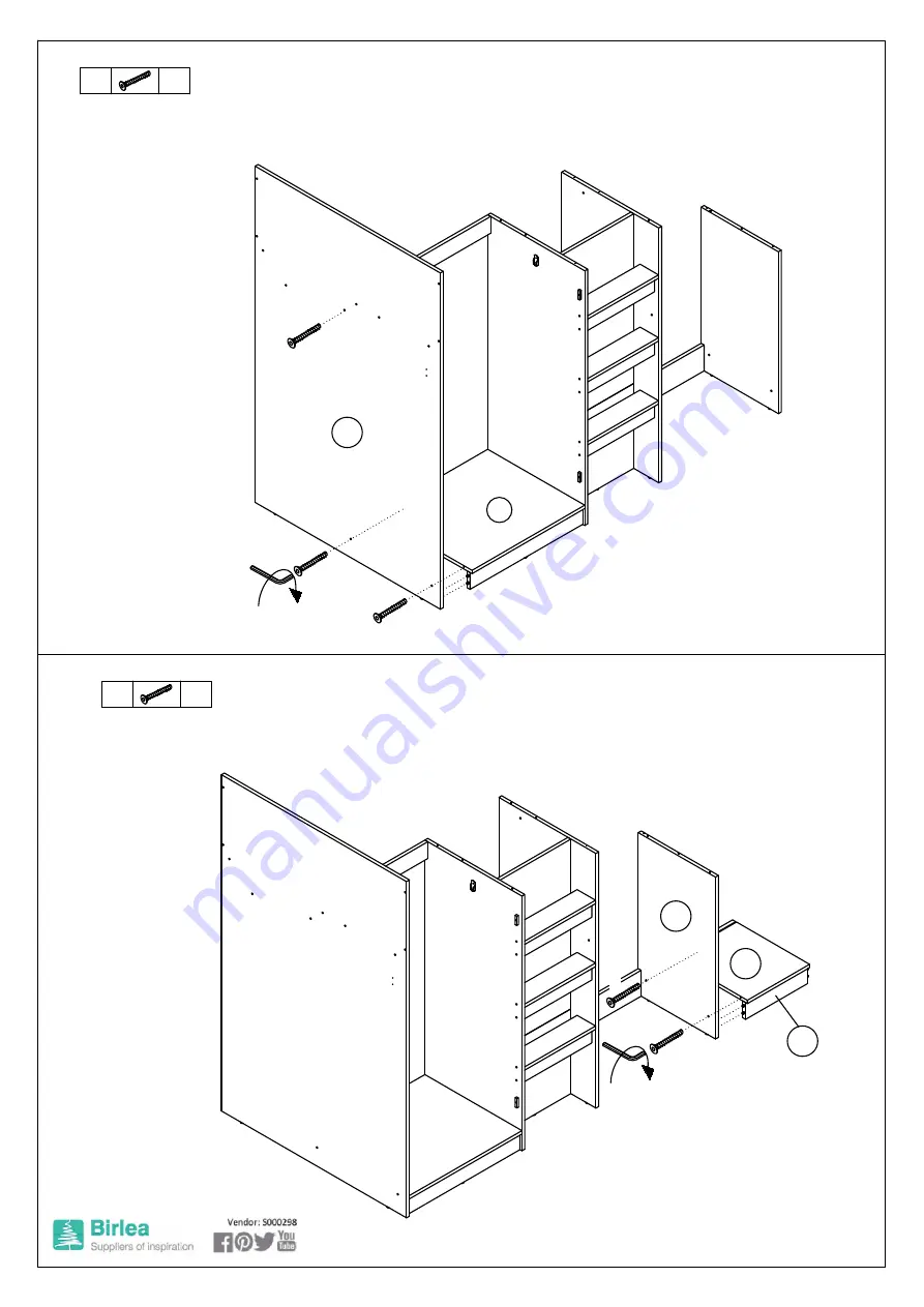 Birlea MERLIN HIGH SLEEPER Assembly Instructions Manual Download Page 10