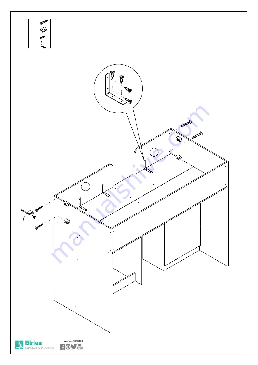 Birlea MERLIN HIGH SLEEPER Assembly Instructions Manual Download Page 18