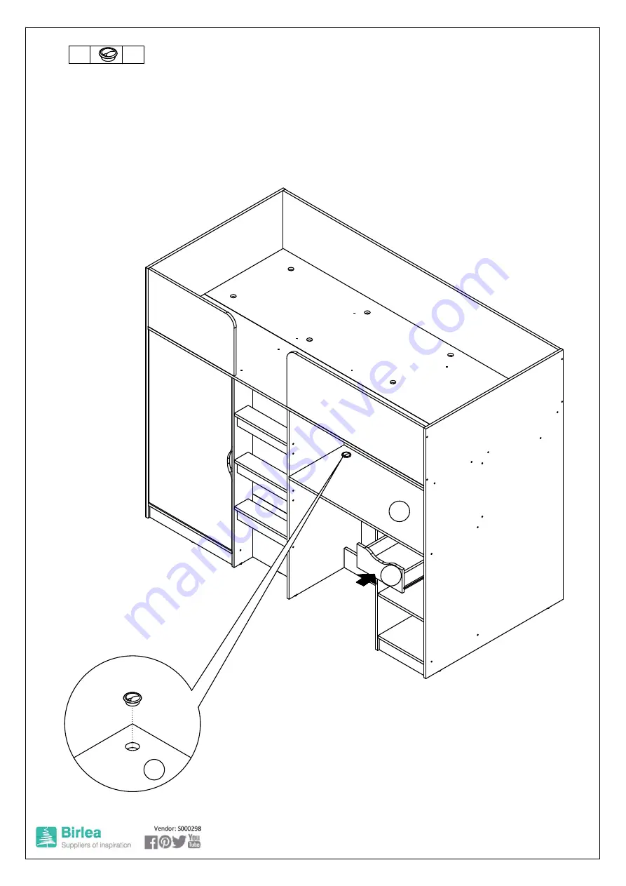 Birlea MERLIN HIGH SLEEPER Assembly Instructions Manual Download Page 23