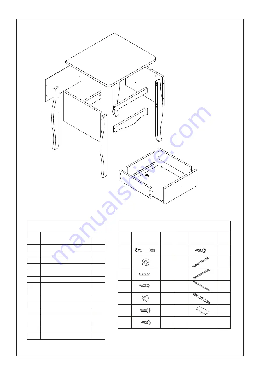 Birlea PARIS 1 DRAWER BEDSIDE Скачать руководство пользователя страница 3