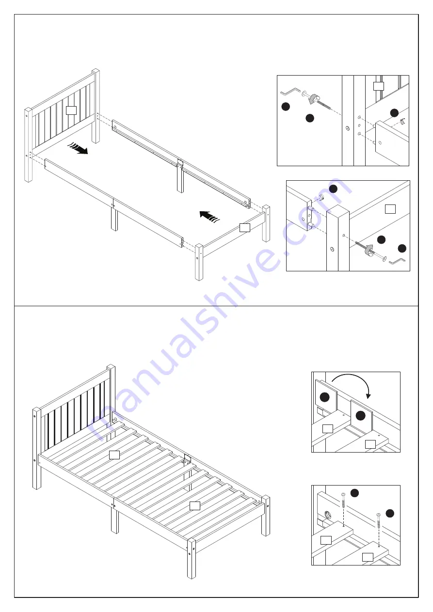 Birlea RIO 3 BED FRAME Assembly Instructions Manual Download Page 6