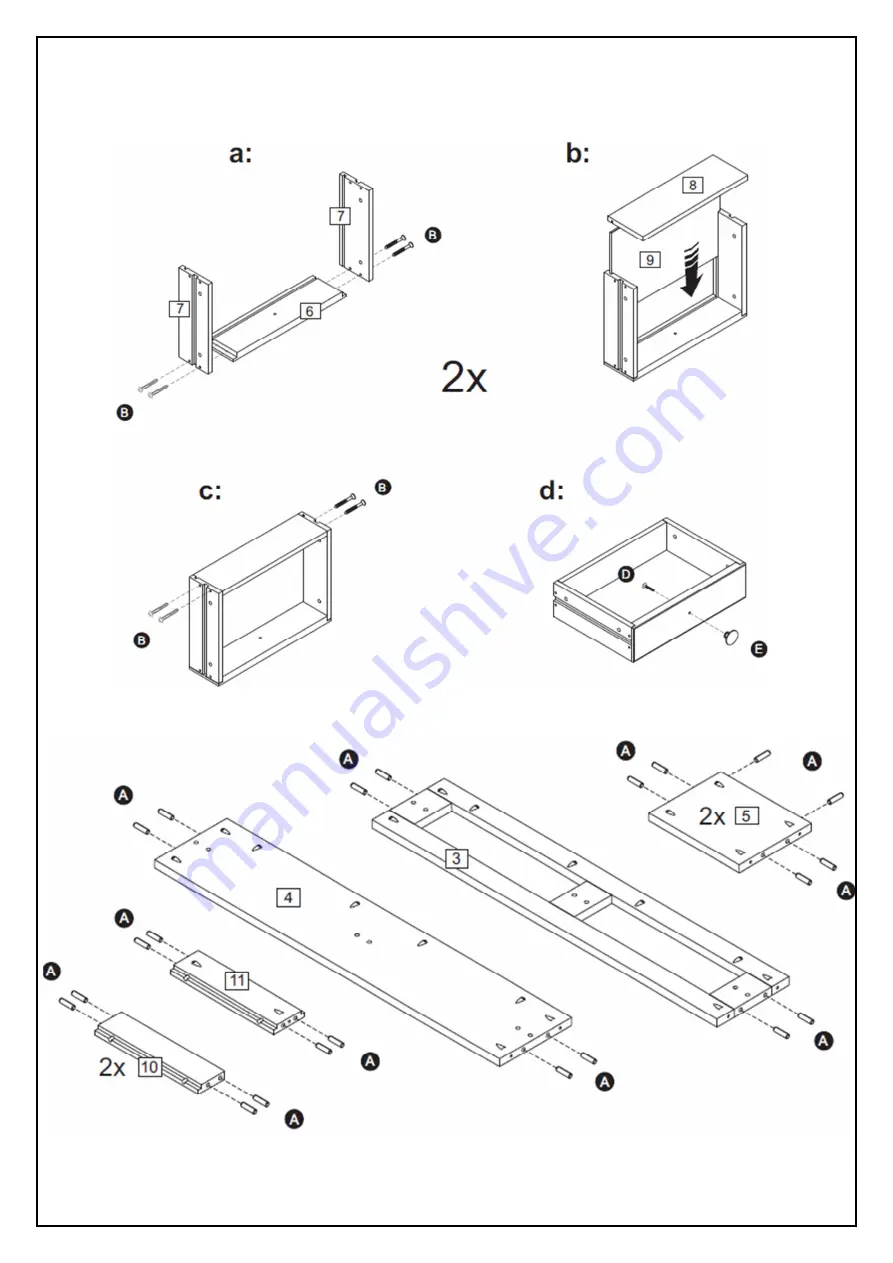 Birlea SANTIAGO 2 DRAWER CONSOLE TABLE Скачать руководство пользователя страница 3