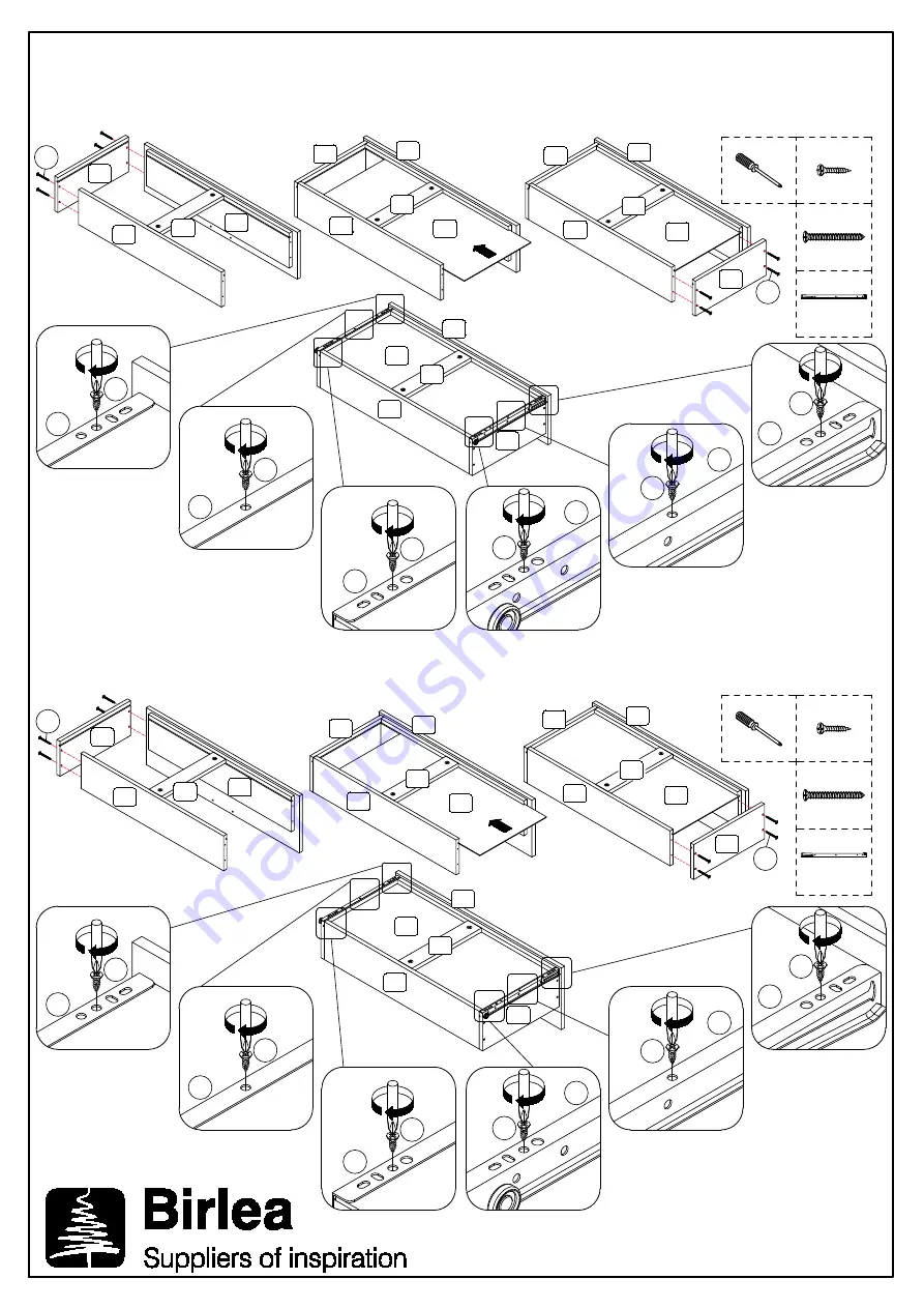 Birlea STOCKWELL 4+2 CHEST Assembly Instructions Manual Download Page 8